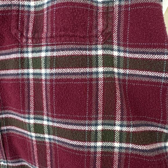 L.L.Bean Men’s Organic Flannel Shirt L Regular Plaid Slightly Fitted 508105 EUC - Picture 3 of 7